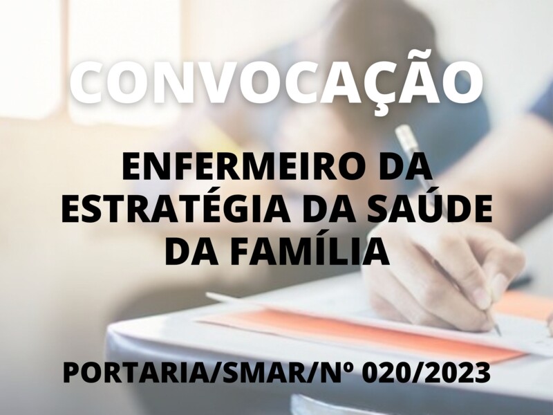Convocação para o cargo de Enfermeiro