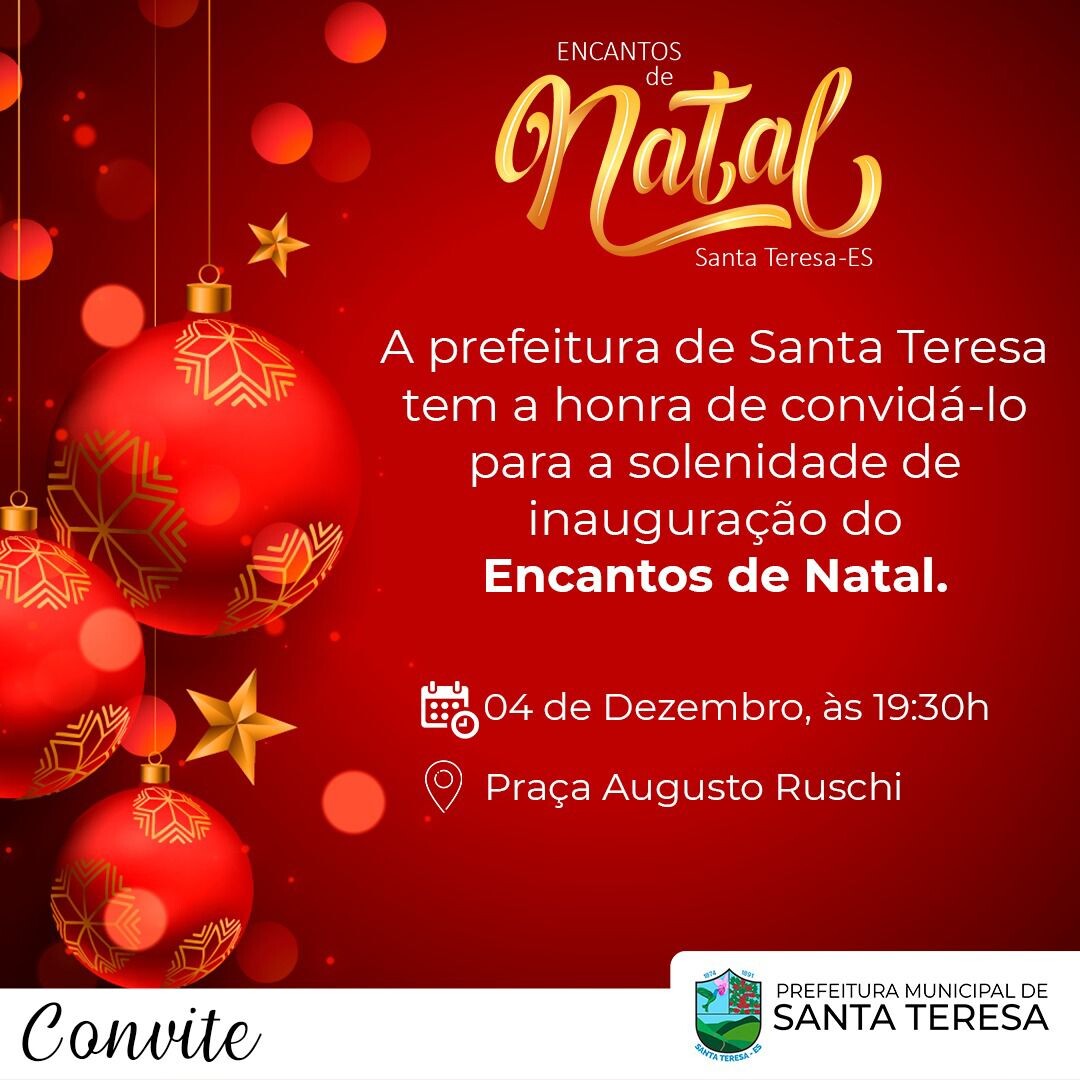 Santa Teresa vai surpreender com os Encantos de Natal