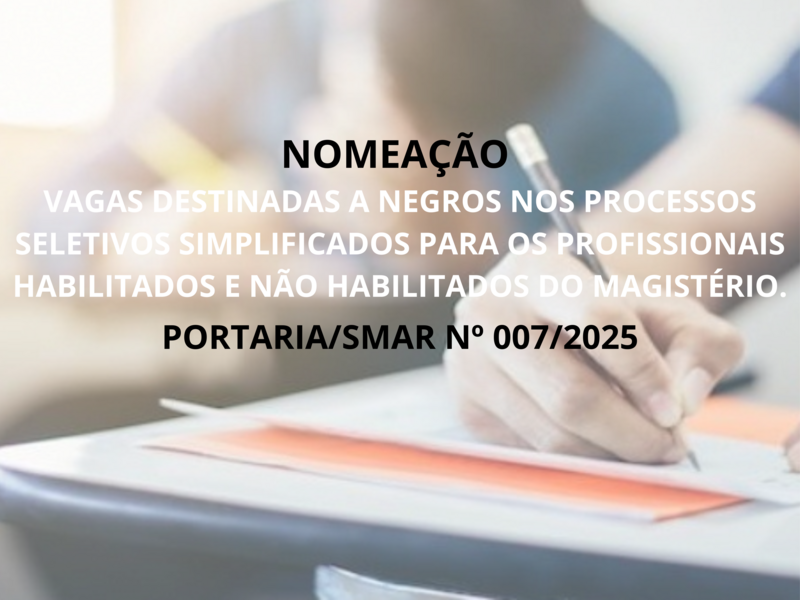 PORTARIA/SMAR Nº 007/2025