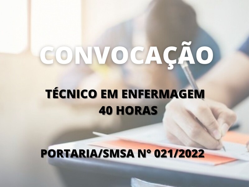 Convocação para candidato aprovado no cargo de Técnico de Enfermagem