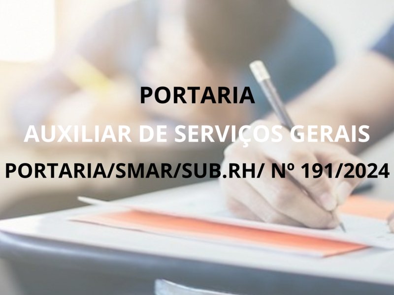 PORTARIA/SMAR/SUB.RH Nº 191/2024