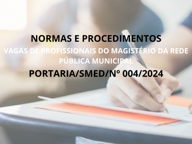 PORTARIA/SMED/N° 004/2024