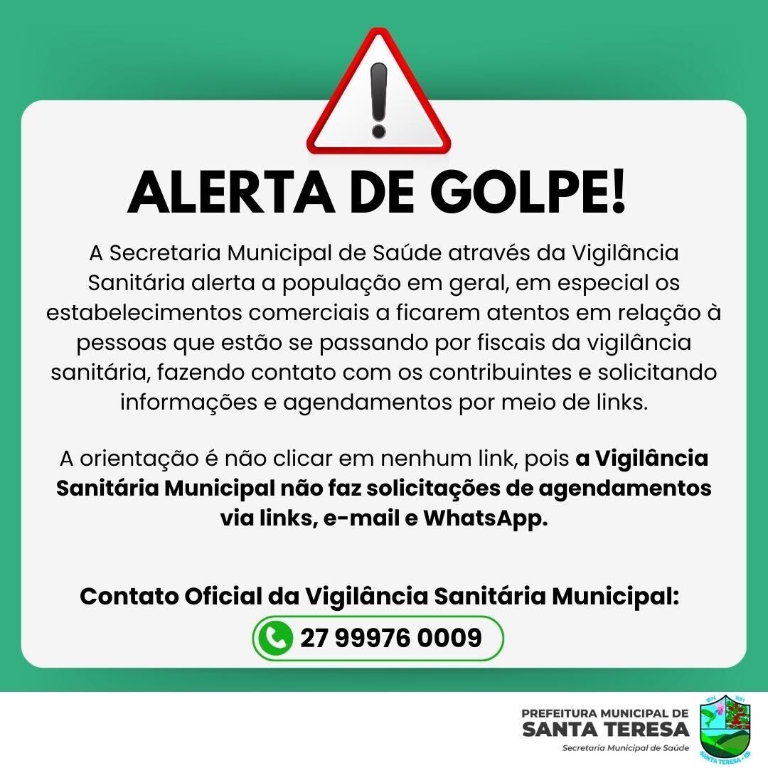  ATENÇÃO: FIQUE ALERTA!