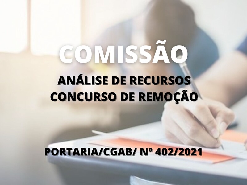 Comissão análise de recursos para remoção de professores e pedagogos