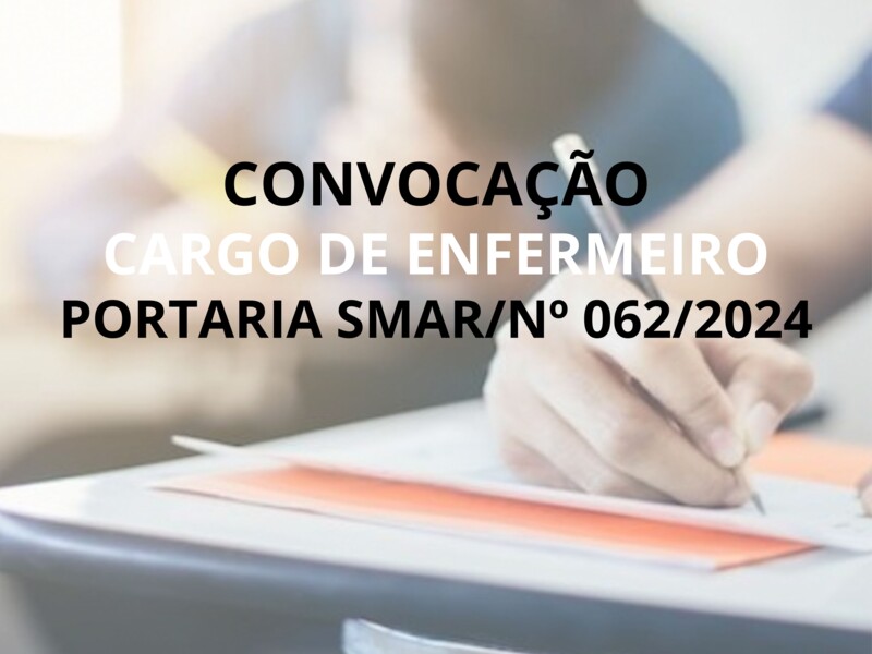 PORTARIA SMAR/SUB.RH/ Nº 062/2024
