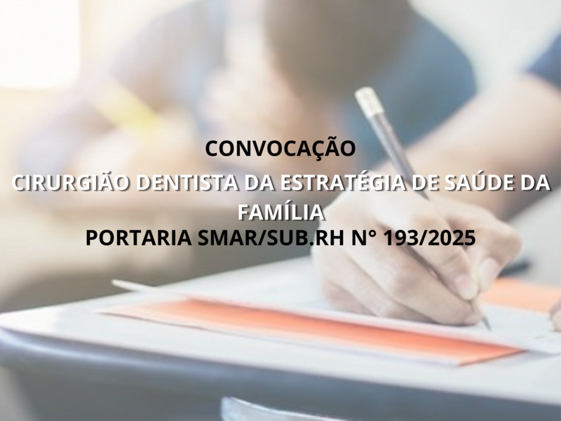 PORTARIA SMAR/SUB.RH/ Nº 193/2025