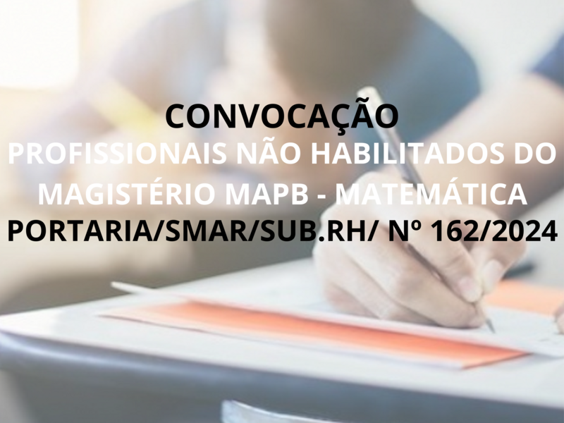 PORTARIA/SMAR/SUB.RH/ Nº 162/2024