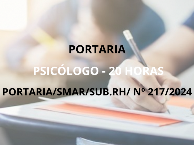 PORTARIA/SMAR/SUB.RH/ Nº 217/2024