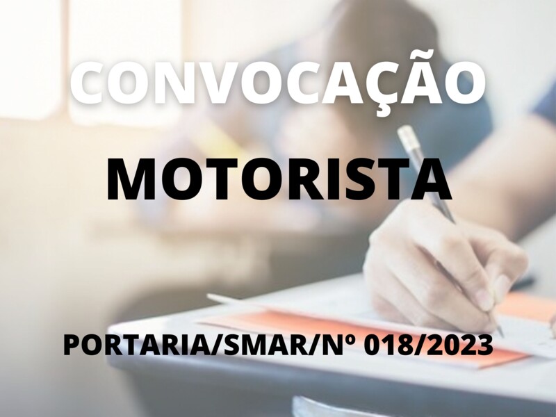 Convocação para o cargo de Motorista