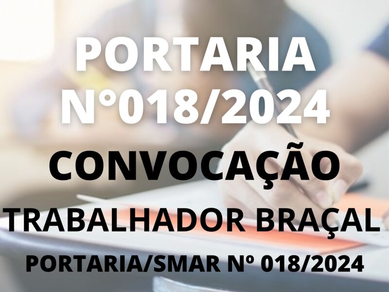 COVOCAÇÃO PARA TRABALHADOR BRAÇAL
