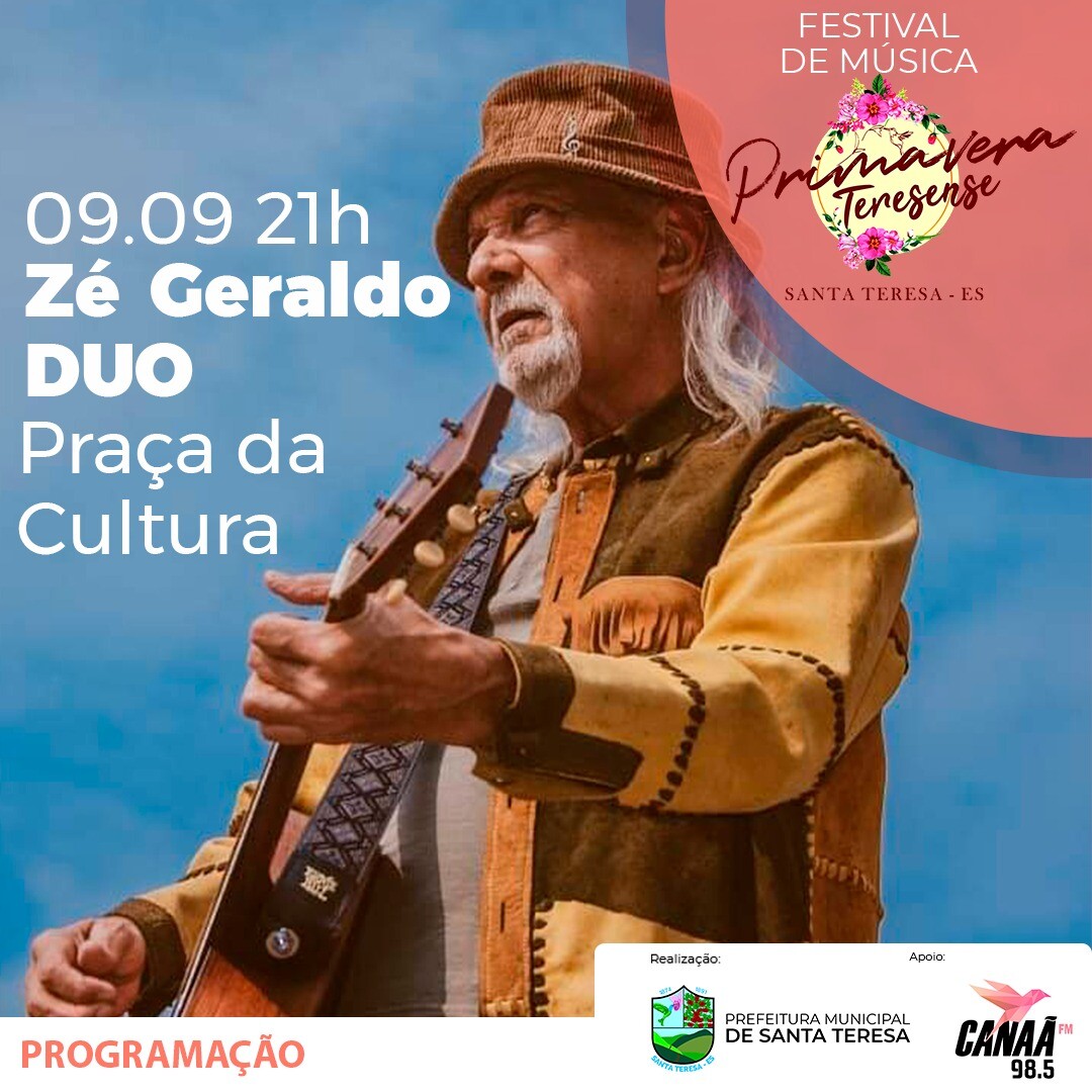 Festival Primavera Teresense com Feira de Flores e shows de Zé Geraldo e Moxuara
