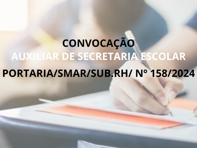 PORTARIA/SMAR/SUB.RH Nº 158/2024