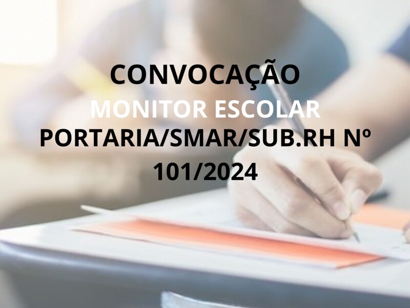PORTARIA/SMAR/SUB.RH Nº 101/2024
