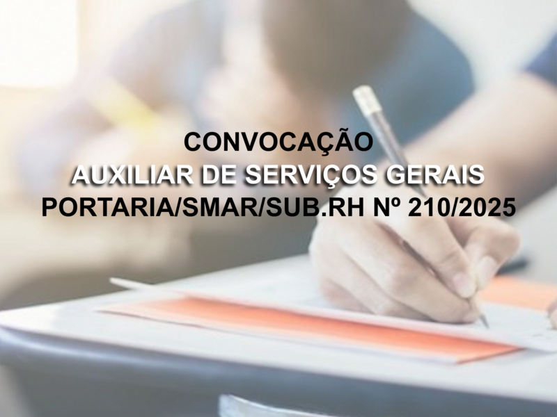 PORTARIA/SMAR/SUB.RH N° 210/2025
