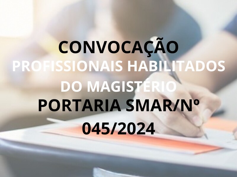 PORTARIA/SMAR/SUB.RH Nº 045/2024
