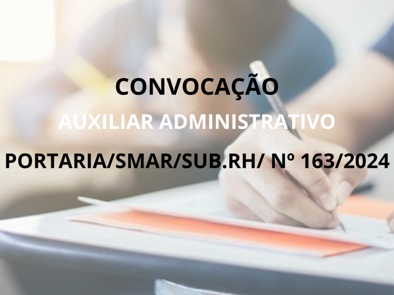 PORTARIA SMAR/SUB.RH/Nº 163/2024