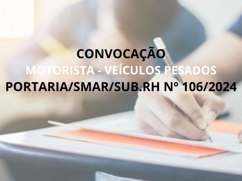 PORTARIA/SMAR/SUB.RH Nº 106/2024