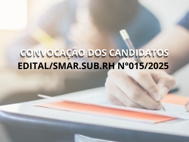 CONVOCAÇÃO DOS CADIDATOS PARA OPERADOR DE MÁQUINAS