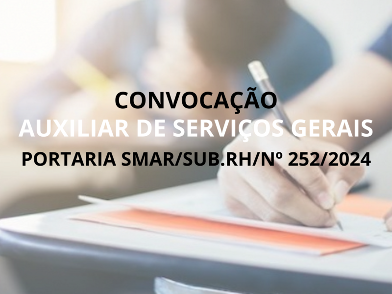 PORTARIA/SMAR/SUB.RH Nº 252/2024