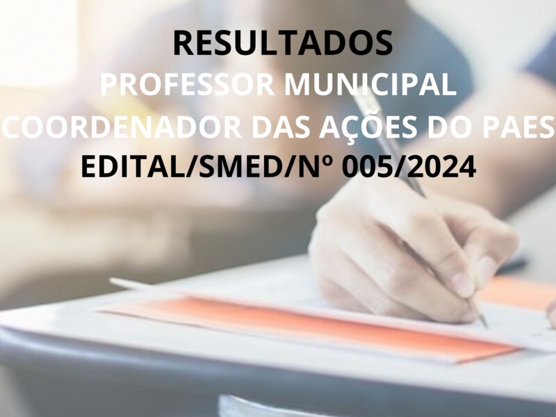 EDITAL/SMED/Nº 005/2024