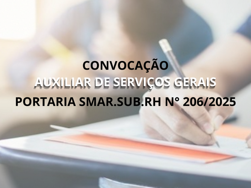 PORTARIA SMAR/SUB.RH/ Nº 206/2025