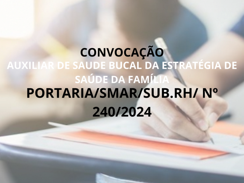 PORTARIA SMAR/SUB.RH/ Nº 240/2024