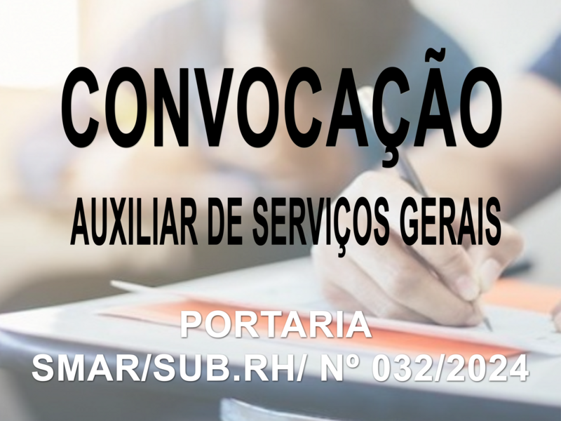 PORTARIA SMAR/SUB.RH/ Nº 032/2024
