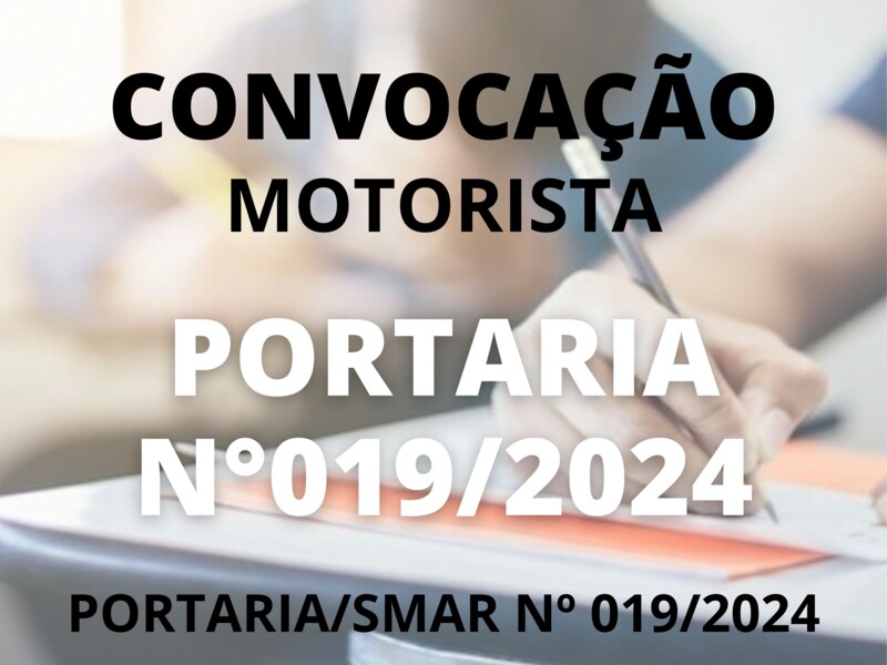 CONVOCAÇÃO PARA MOTORISTA