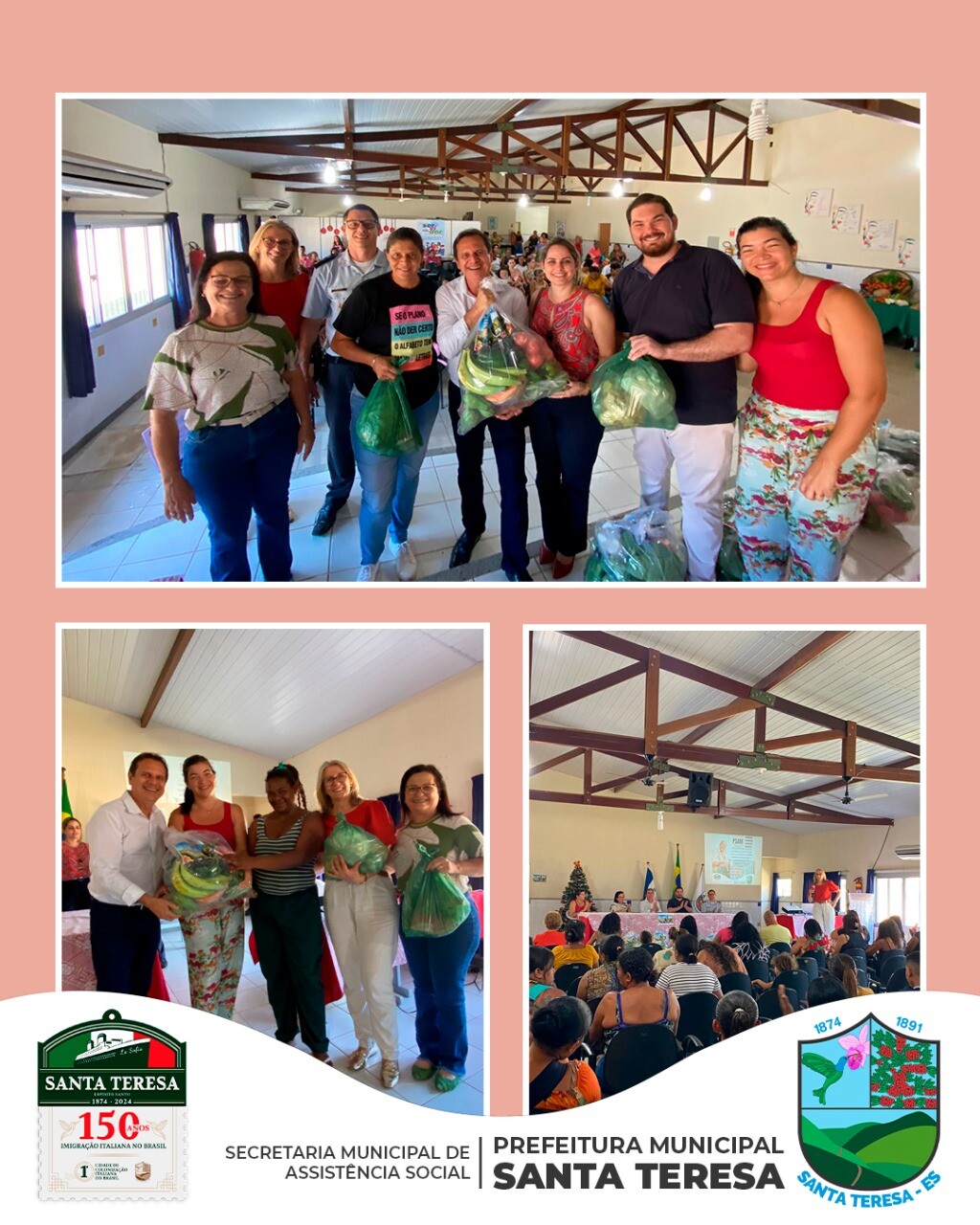Programa de Segurança Alimentar Municipal- PSAM garante alimentação saudável para usuários da Assistência Social do Município de Santa Teresa