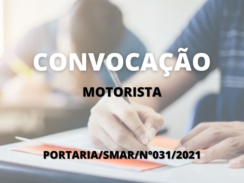 Convocação para candidatos aprovados no cargo de Motorista