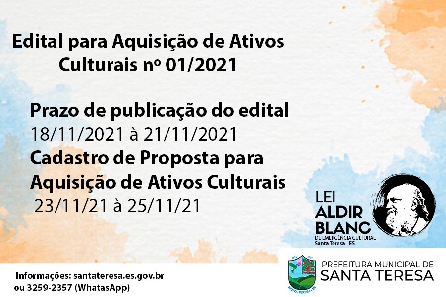Edital de Ativos Culturais da Lei Aldir Blanc