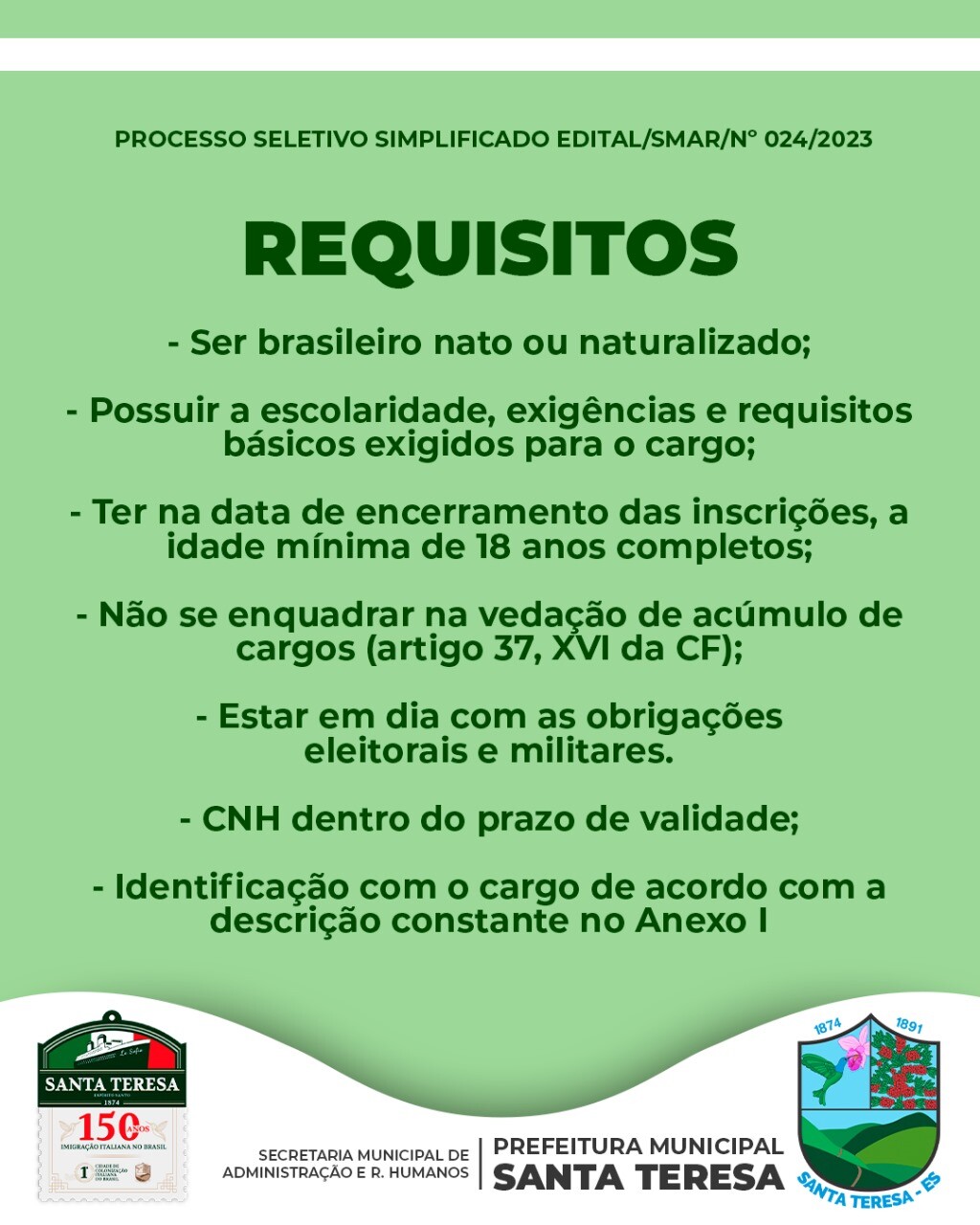 Processo Seletivo Simplificado para Operador de Máquina