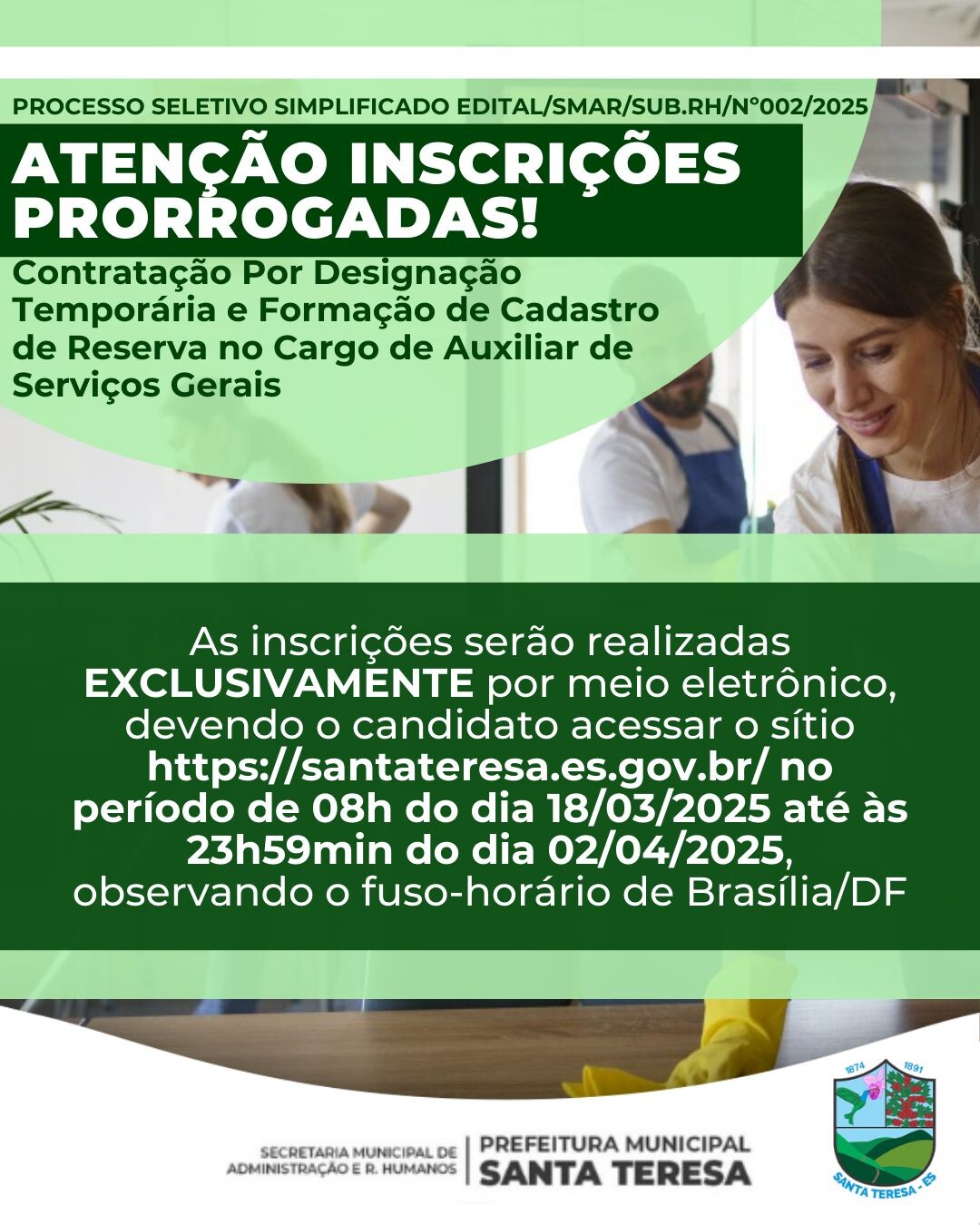 ATENÇÃO INSCRIÇÕES PRORROGADAS!