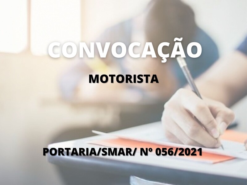 Convocação de candidato aprovado para o cargo de Motorista