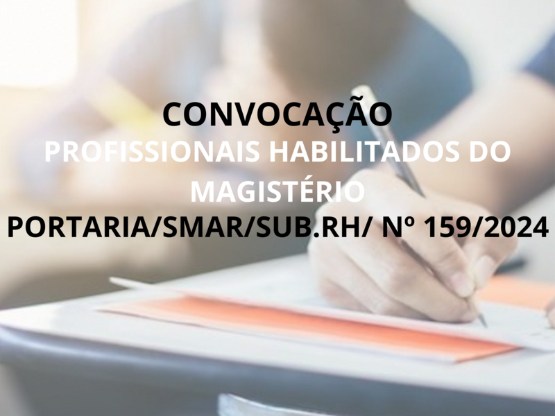 PORTARIA/SMAR/SUB.RH/ Nº 159/2024