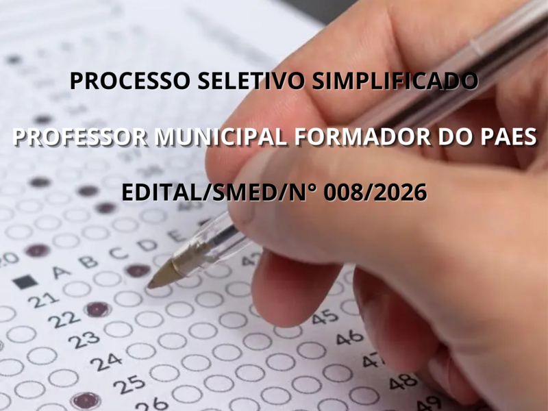 EDITAL/SMED/N° 008/2026