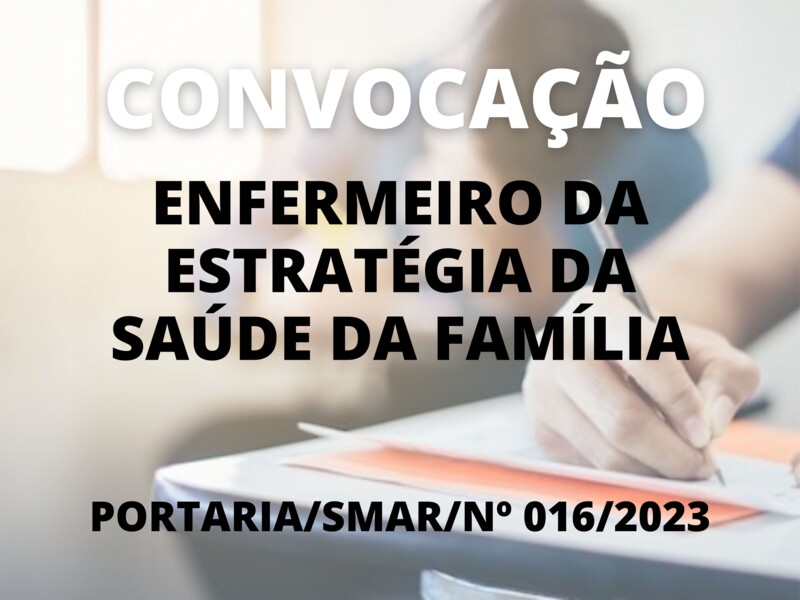 Convocação para o cargo de Enfermeiro