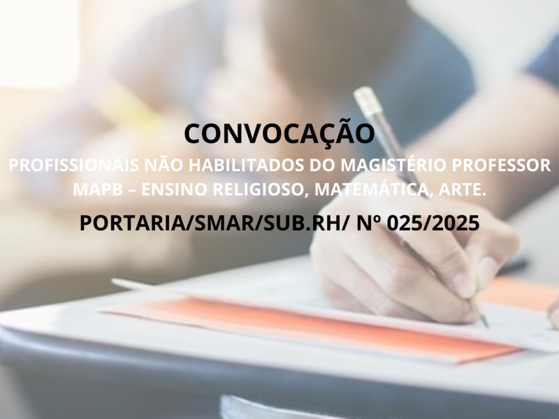 PORTARIA/SMAR/SUB.RH/ Nº 025/2025