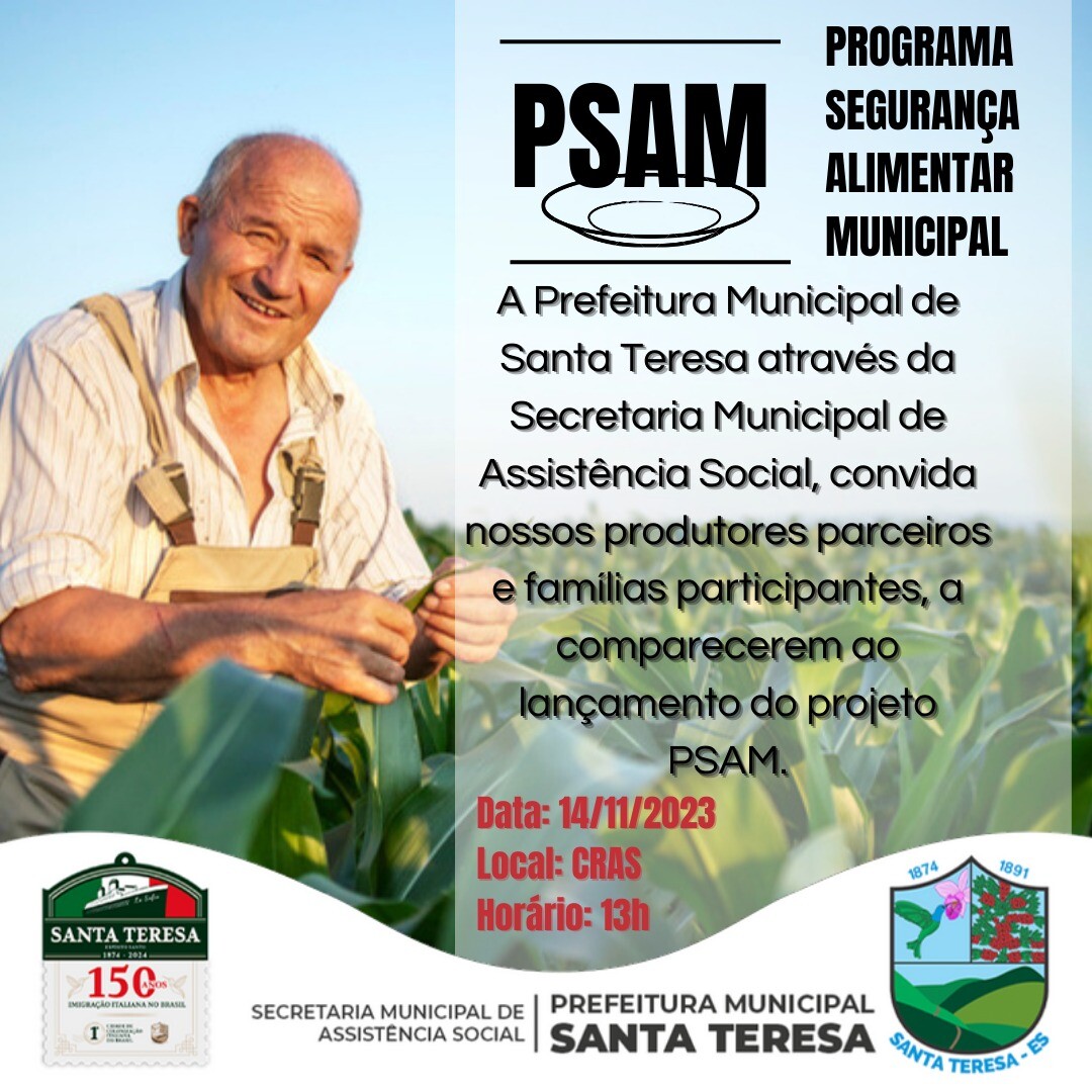 Prefeitura lança Programa de Segurança Alimentar Municipal nesta terça-feira (14) no Cras 