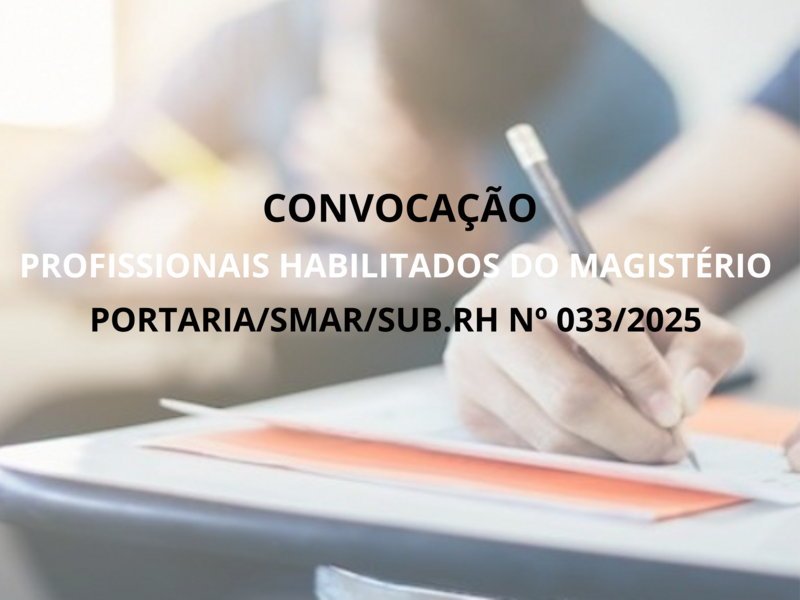 PORTARIA/SMAR/SUB.RH Nº 033/2025