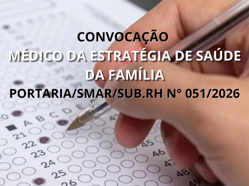 PORTARIA/SMAR/SUB/N °051/2026