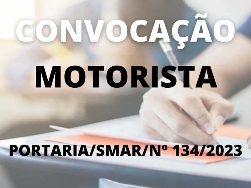 Convocação para o cargo de Motorista