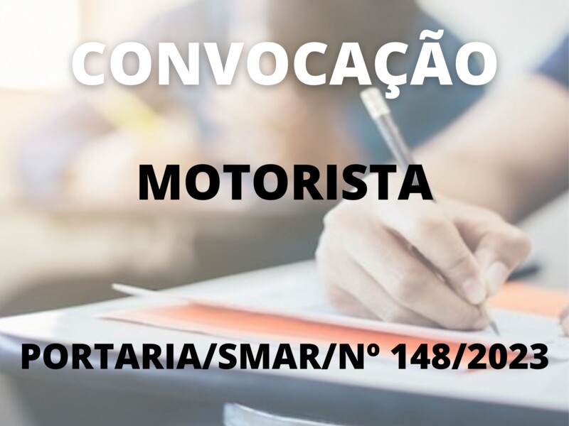 Convocação para o cargo de Motorista