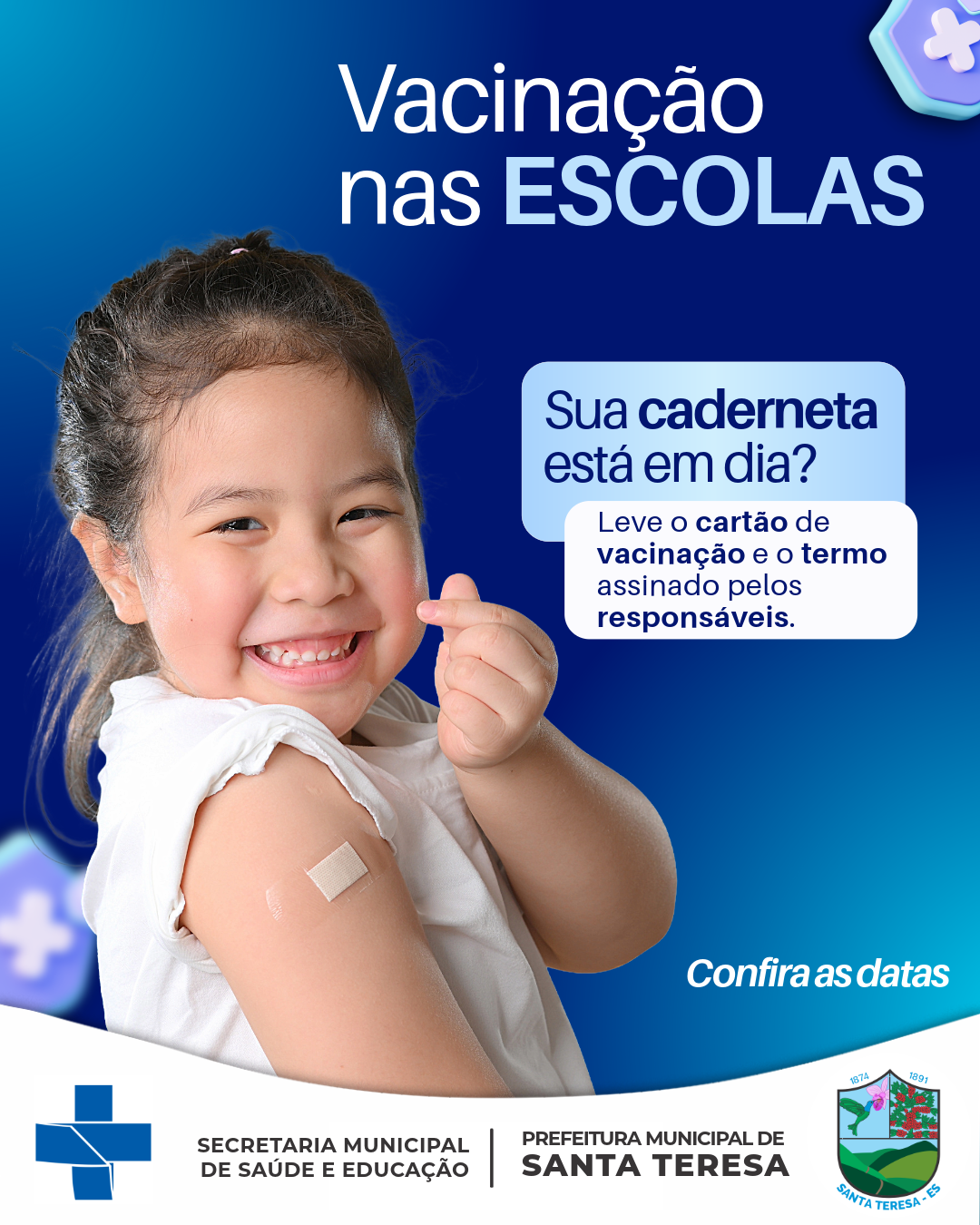 Santa Teresa inicia campanha de vacinação nas escolas e deve alcançar mais de 3,5 mil estudantes