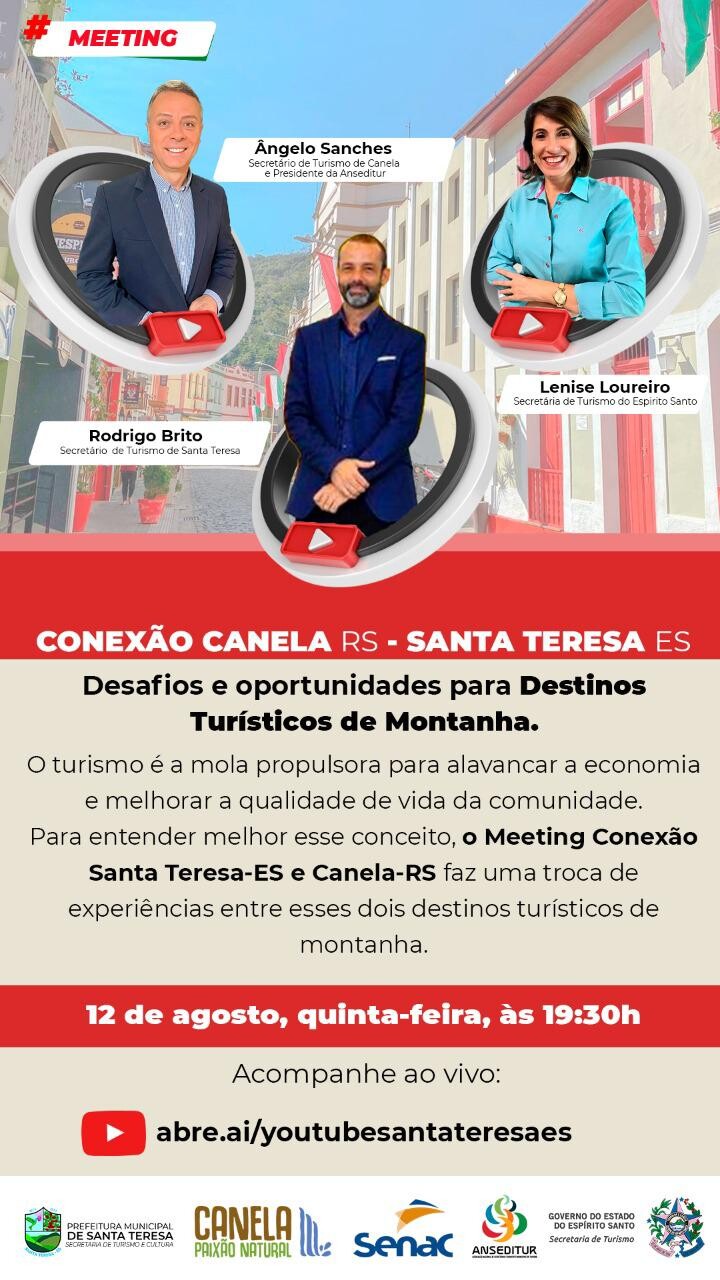 Uma das cidades mais turísticas do ES recebe secretário de uma das cidades mais visitadas do RS