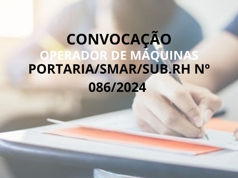 PORTARIA/SMAR/SUB.RH Nº 086/2024