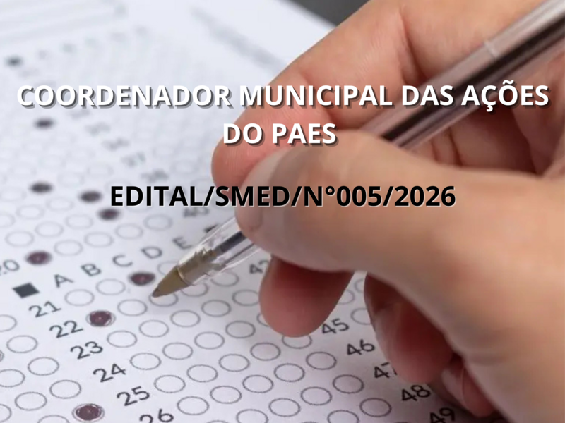 EDITAL/SMED/N° 005/2026