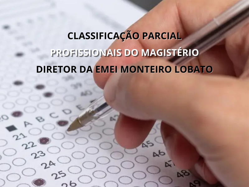 CLASSIFICAÇÃO PARCIAL