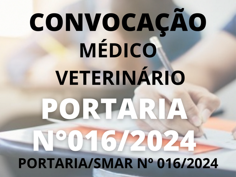 CONVOCAÇÃO MÉDICO VETERINÁRIO
