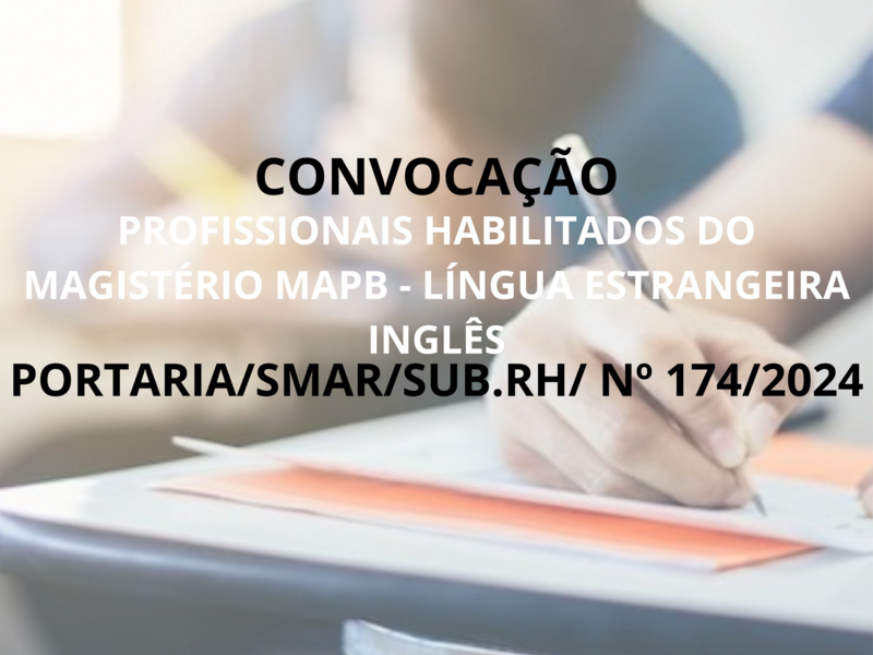 PORTARIA/SMAR/SUB.RH/ Nº 174/2024